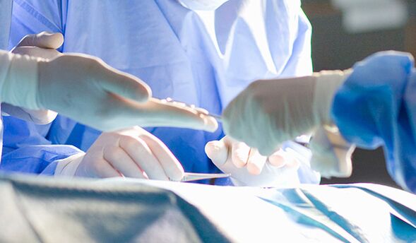Operation in the genitals