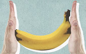 The size of the penis for the example of a banana