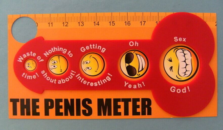 Ruler for measuring the male penis