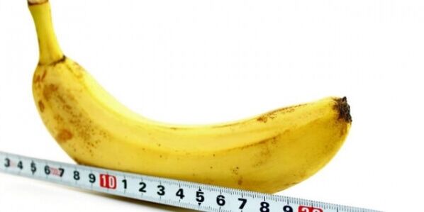 Measuring a banana in the shape of a penis and ways to enlarge it